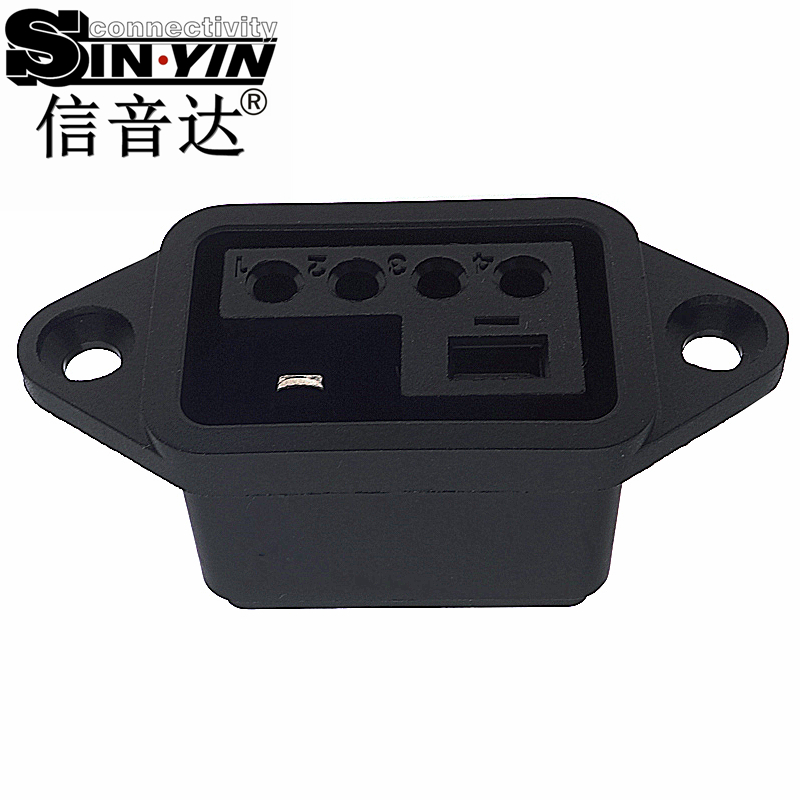 信音达 SYCBCWL166F 新国标40A防水复合插座｜IP67电源信号母座 无筋自由导向·55×21×24mm超紧凑方案-4