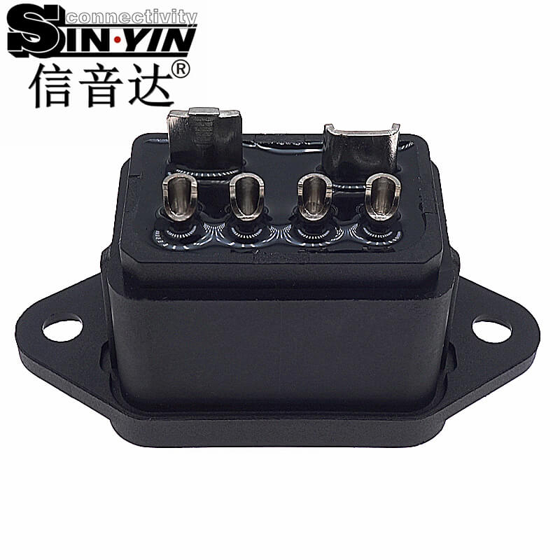 信音达 SYCBCWL208F 新国标40A防水复合插座｜IP67电源信号母座 双筋强化防呆·55×21×24mm高可靠方案-5