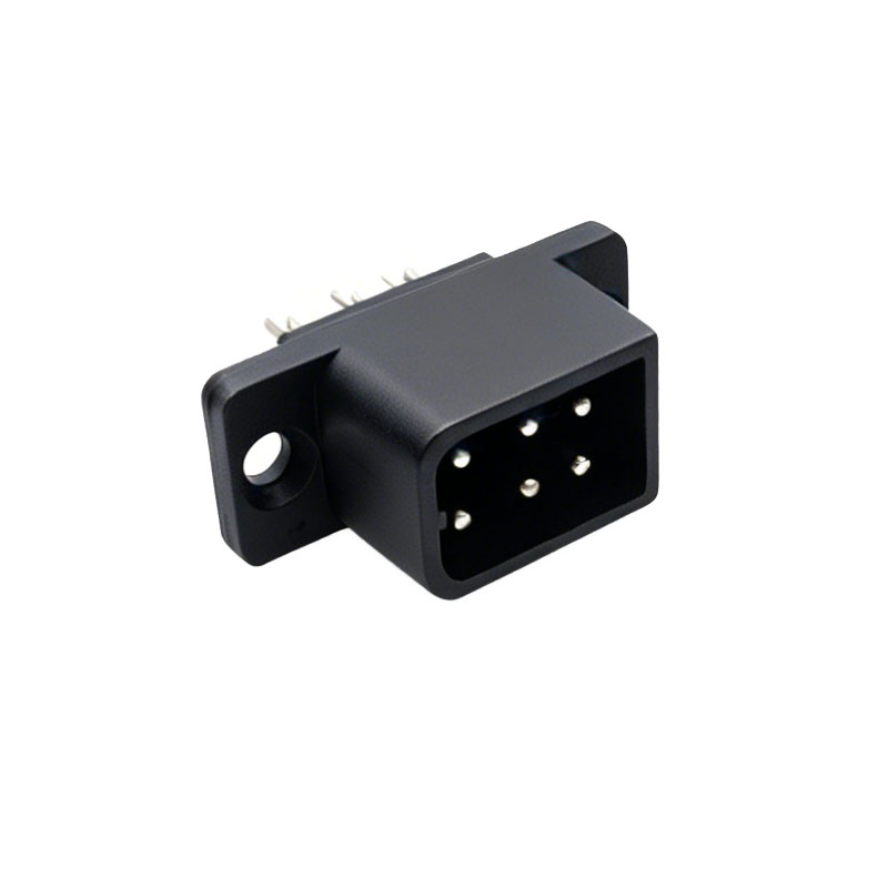 信音达 SYCBCJY6PM 6位连接器公座｜21.5mm紧凑·铜镀金触点·5A额定电流·M2螺丝固定·2000次插拔寿命-2