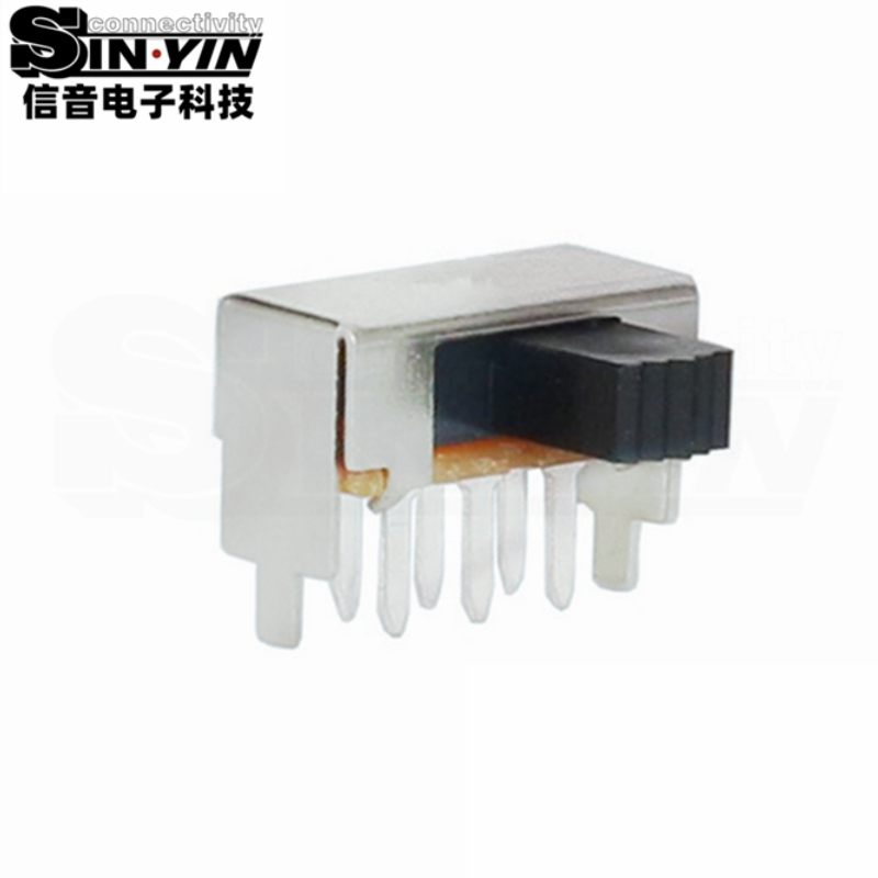 SK-22F03 侧插拨动开关（2P2T/2极2档6脚/双路同步通断/下沉式折角加固焊脚/解决侧向推拉翘板痛点/支持3D建模/免费打样）-5