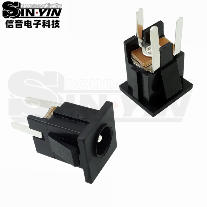 DC-068 面板卡扣式DC电源插座（卡扣嵌入式 / DIP直插线座DC母座）-5