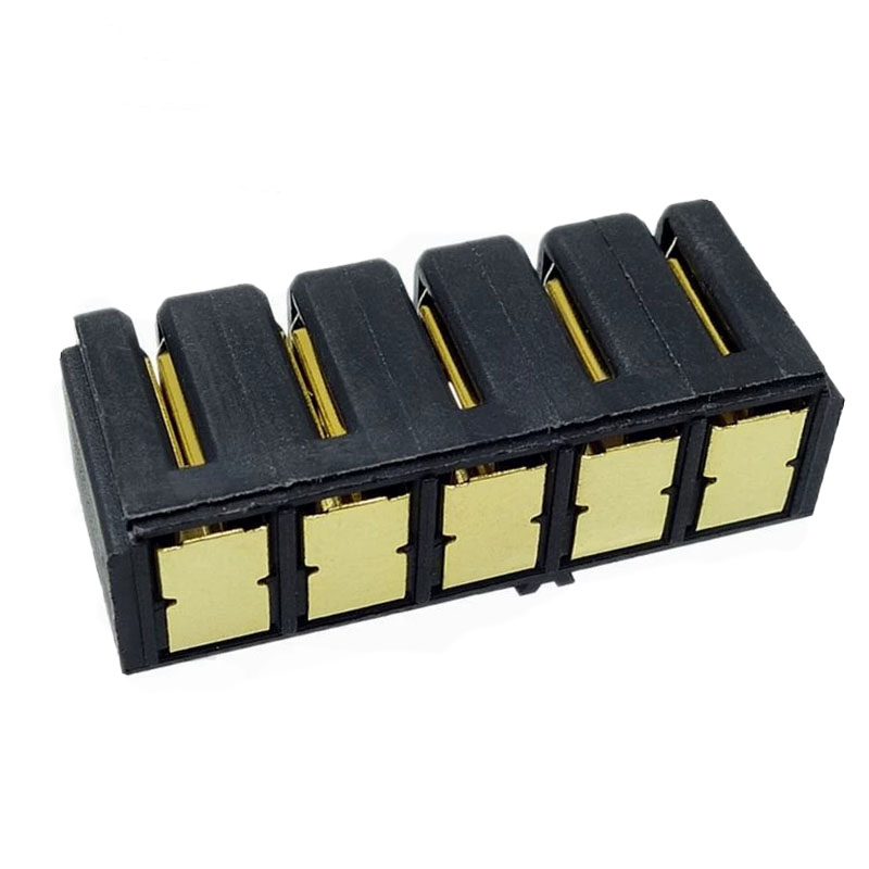 信音达 SYCZF01P5CSMT 5Pin锂电池母座｜PA9T耐260℃·CTI≥400V·5.0mm间距·10A单针·SMT贴片-2