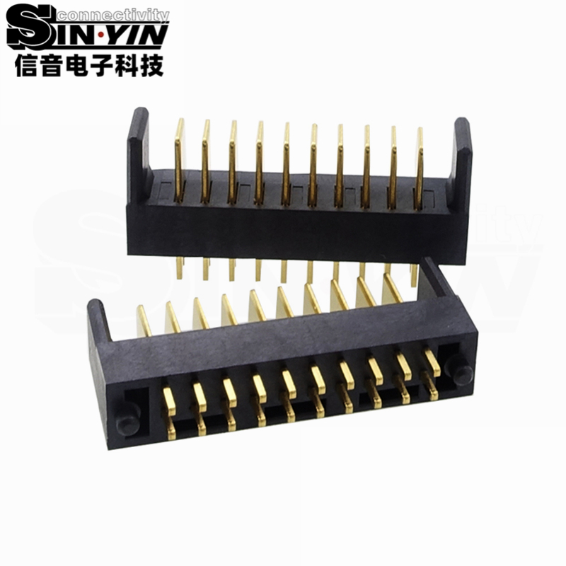 信音达SYCAM08P10M5 10Pin双排插件锂电公座｜LCP耐高温材质·额定7A/瞬时10A·25.7×5.5×10.1mm紧凑封装·耐260℃回流焊·储能BMS高功率接口（多串动力+采样+通讯）-3