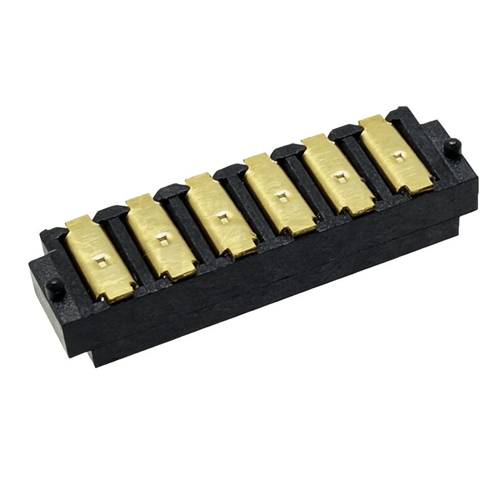 信音达SYCAF20P6CSMT 6Pin贴片锂电母座｜LCP材质·额定3A/瞬时5A·14.0×4.0×2.65mm超薄SMT封装·耐260℃回流焊·单串BMS全功能+冗余接口（采样+动力+地线+双通讯+预留）-2