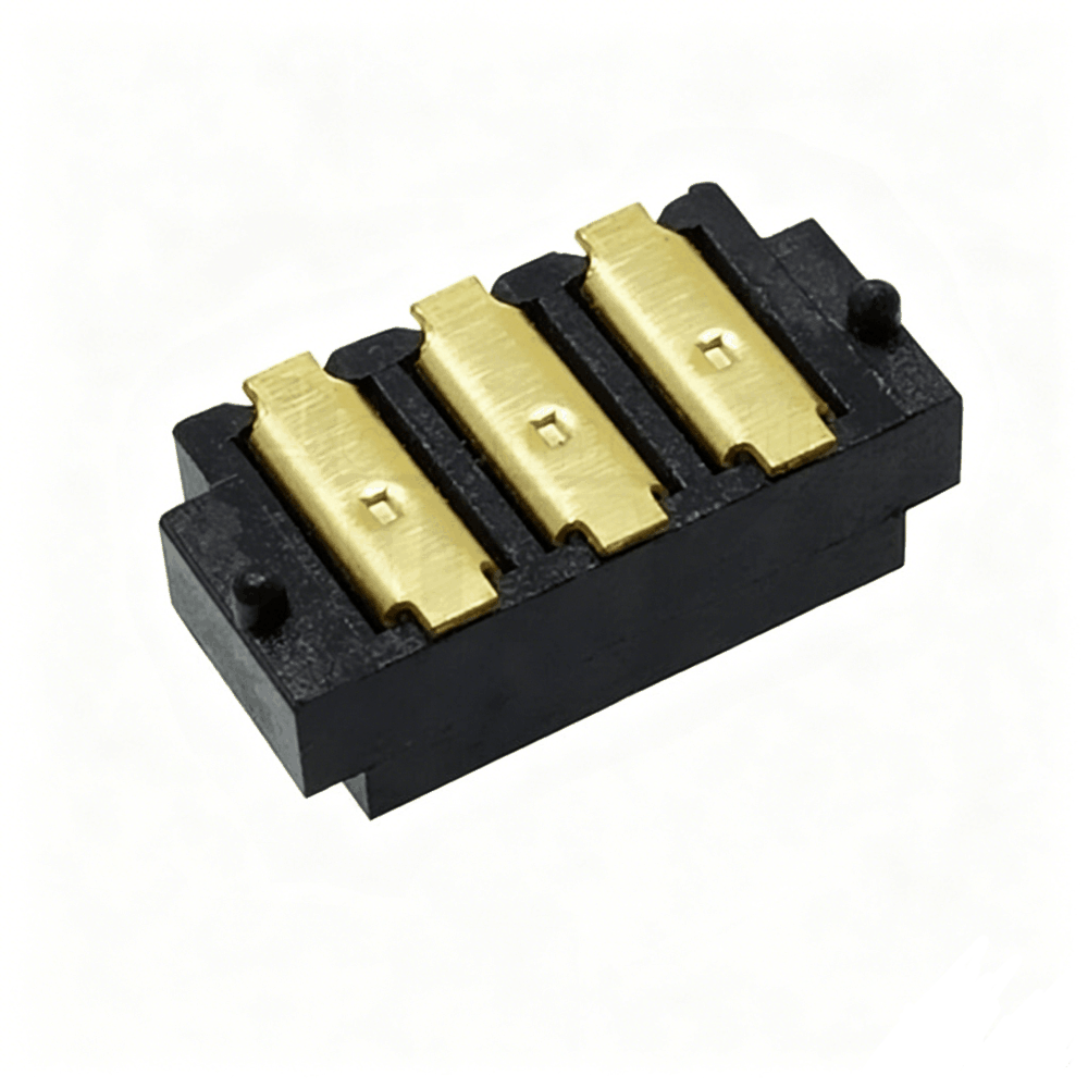 信音达SYCAF20P3CSMT 3Pin贴片锂电母座｜LCP材质·额定3A/瞬时5A·8.0×4.0×2.65mm超薄SMT封装·耐260℃回流焊·单串BMS采样动力一体接口-2