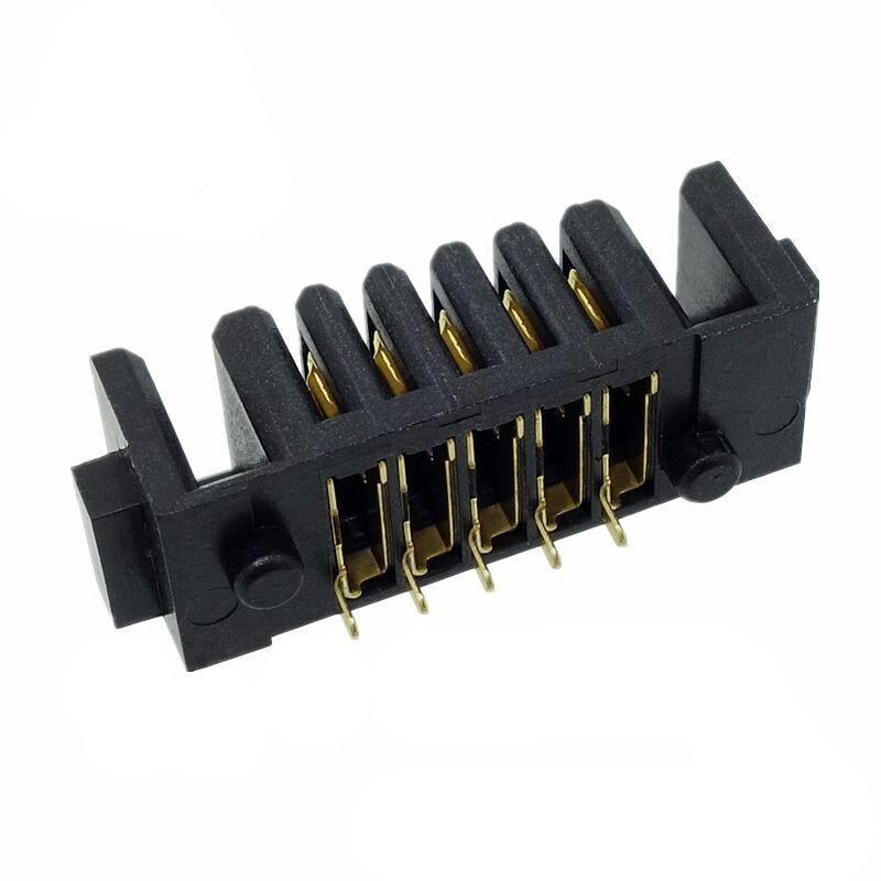 信音达SYCAF01P5H1A智能门锁专用锂电母座｜5Pin 2.0mm间距·5A载流·19.85mm迷你机身·防呆锁扣·PA9T耐260℃·长续航垂直互联标杆-2
