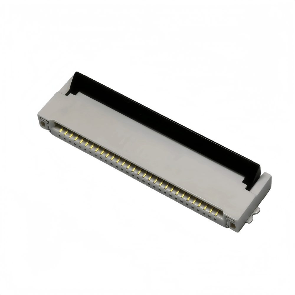 0.5mm间距FPC连接器 H2.0 后锁翻盖 卧式贴片