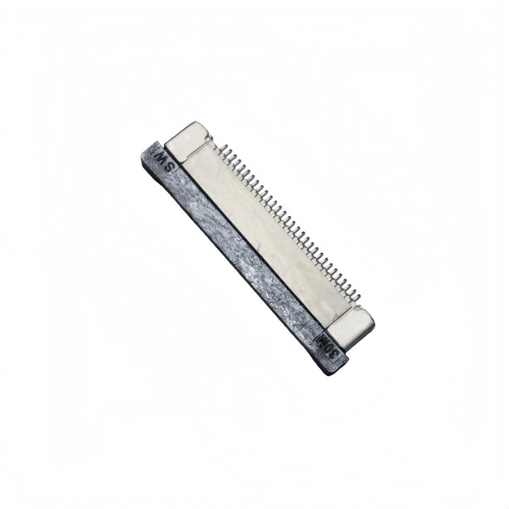 FPC连接器 0.5mm间距 H=2.0mm 抽拉式下接触（卧式SMT贴片 / 多Pin位可选柔性电路板插座）