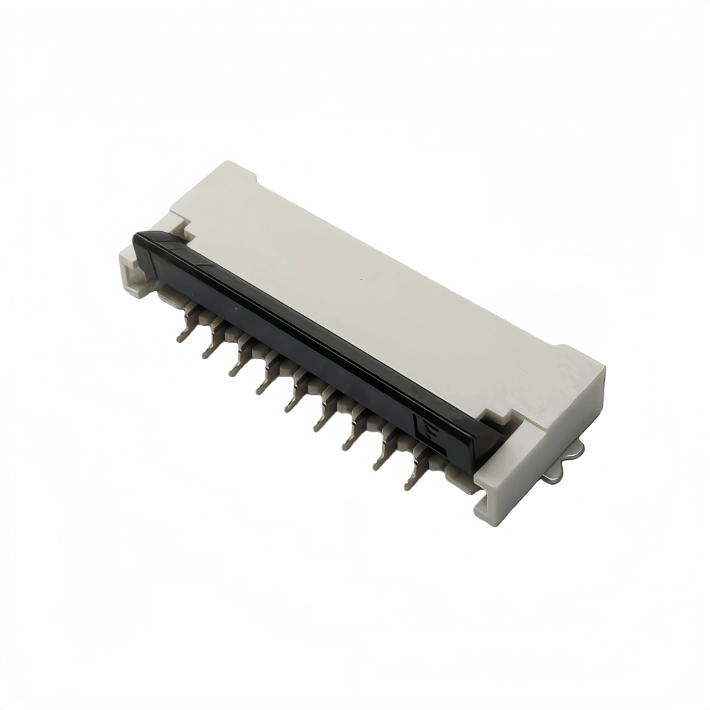 1.0mm间距FPC连接器 H2.0 后锁翻盖 卧式贴片-2