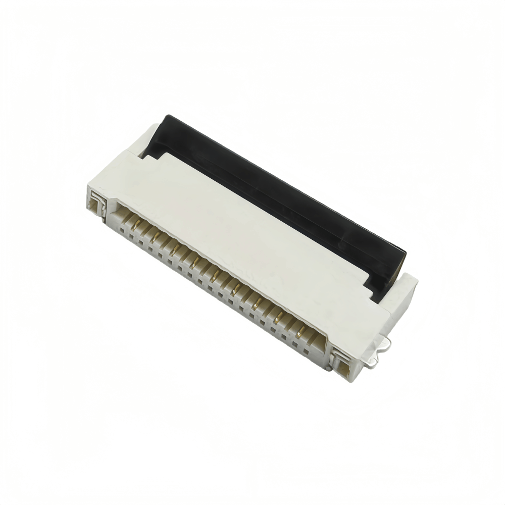 1.0mm间距FPC连接器 H2.0 后锁翻盖 卧式贴片