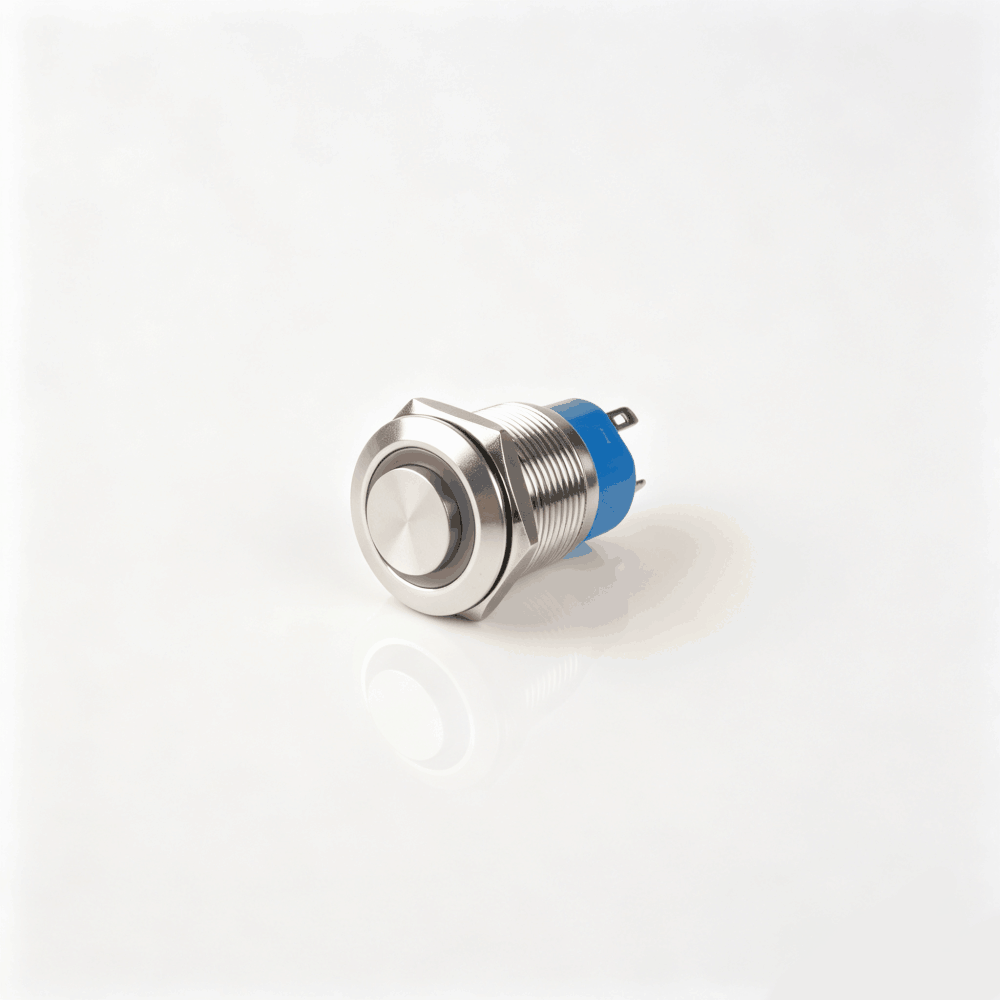19mm高头金属按钮开关（开口19mm/19F高头按头/单刀双掷1NO1NC/环形发光LED带灯/点动复位式/防水防爆）-5