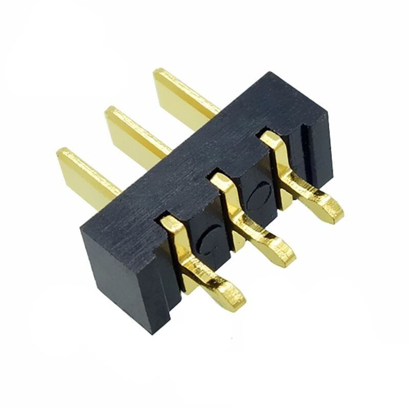 信音达SYCBM01P3R1A 3Pin锂电公座｜2.5mm直插180°·5A单针载流·PA9T耐260℃·镀金低阻·极简BMS垂直互联首选