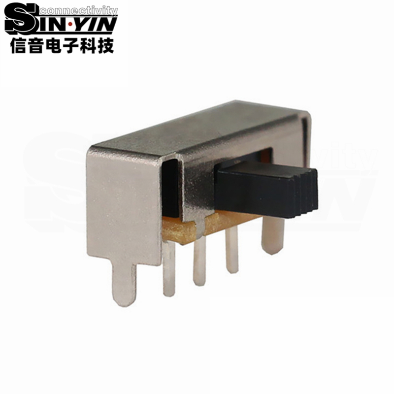 SK-12F02 侧柄拨动开关（1P2T/1极2档3脚/DIP插件式/90度侧弯针/柄长柄高定制/耐大拉力/免费送样）