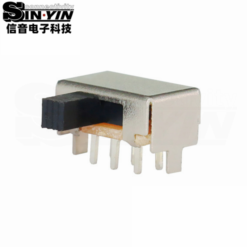 SK-22F14侧柄拨动开关_2P2T弯脚贴片式_耐振动20G_电气寿命1万次_C&K OS系列国产替代_信音电子