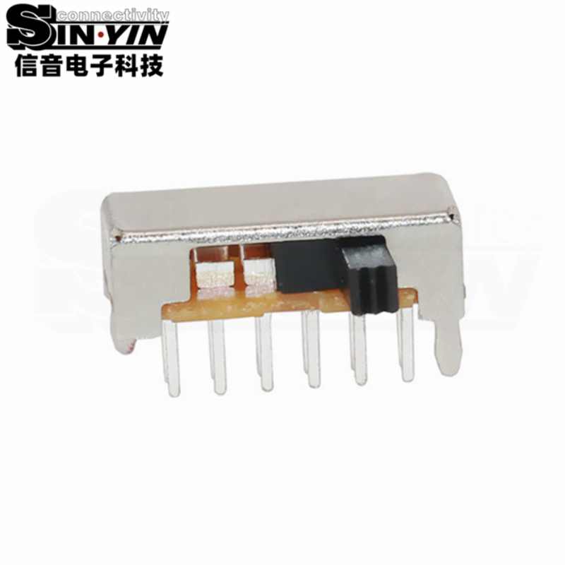 SK-24D02侧柄拨动开关_2P4T四档精密切换_D系列侧插DIP_多模控制与信号路由优选_信音电子