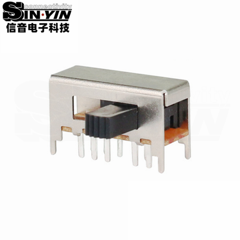SK-24F01侧柄拨动开关_2P4T四档低轮廓_F系列平面顶侧插DIP_紧凑型设备多模控制优选_信音电子原厂