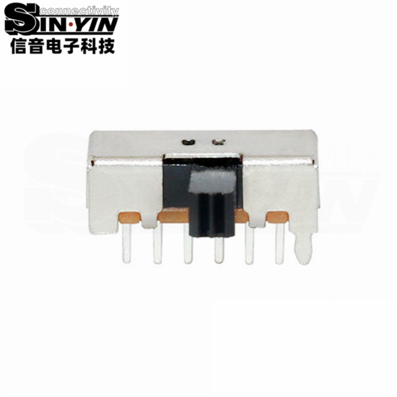 SK-42D01侧柄拨动开关_4P2T四极双档_D系列侧插DIP_多通道同步切换_信音电子原厂