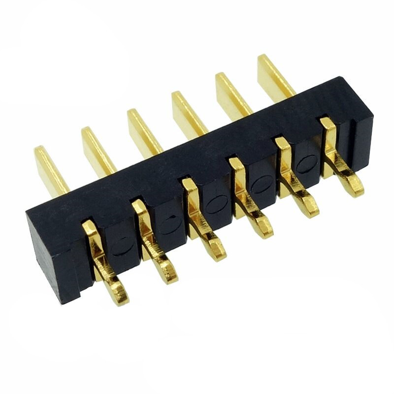 信音达SYCBM01P6R1A 6Pin锂电公座｜2.5mm直插180°·5A单针载流·PA9T耐260℃·镀金低阻·小串数BMS垂直互联标准件-3