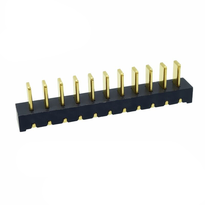 信音达SYCBM01P11R4 11Pin锂电公座｜2.5mm 90°弯插·5A单针载流·PA9T耐260℃·镀金低阻·29.5mm紧凑布局