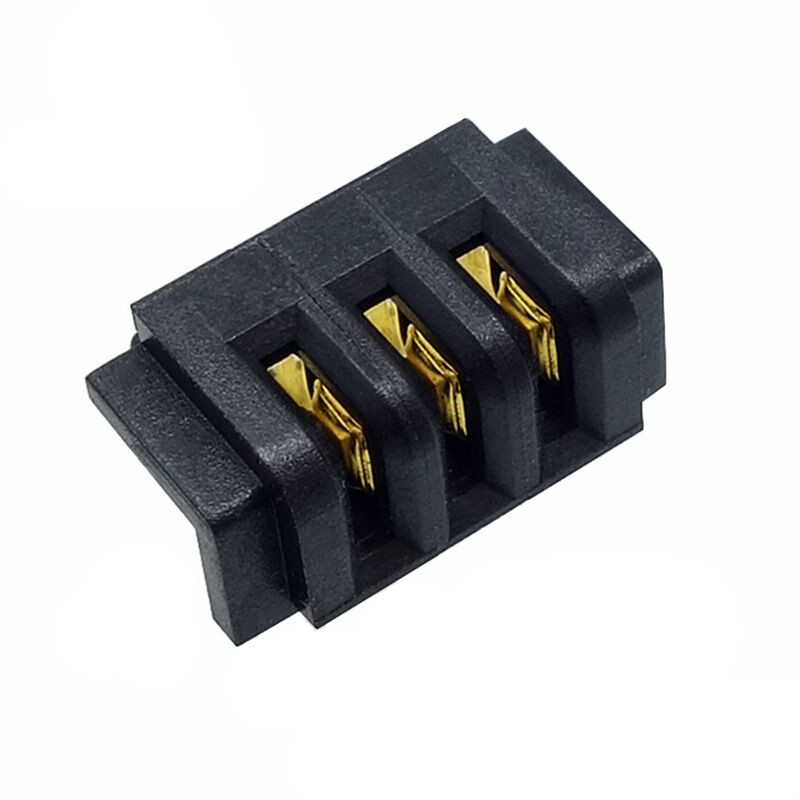 信音达 SYCBF01P3CS2 3Pin 锂电母座｜11.95mm 极限精简·中柱应力解耦·180°直插·PA9T 耐 260℃·镀金≤8mΩ