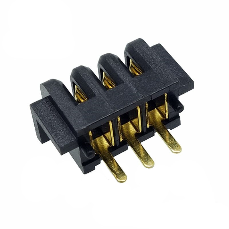 信音达 SYCBF01P3CS2 3Pin 锂电母座｜11.95mm 极限精简·中柱应力解耦·180°直插·PA9T 耐 260℃·镀金≤8mΩ-3