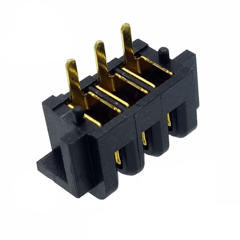 信音达 SYCBF01P3CS2 3Pin 锂电母座｜11.95mm 极限精简·中柱应力解耦·180°直插·PA9T 耐 260℃·镀金≤8mΩ-2