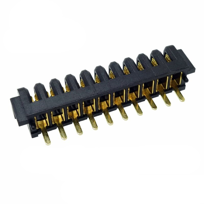信音达 SYCBF01P10CS2 10Pin锂电母座｜31.95mm全维度汇聚·中柱强化锚固·180°直插·PA9T耐260℃·镀金≤8mΩ-2
