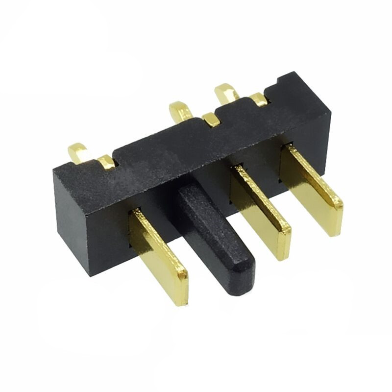信音达 SYCBM02P3R1A 3Pin锂电公座｜12mm纯动力极限·180°直插·PA9T耐260℃·镀金≤8mΩ·极简首选