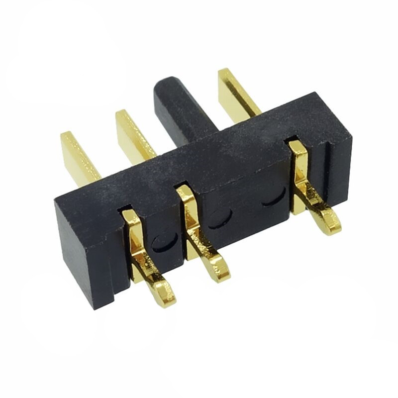 信音达 SYCBM02P3R1A 3Pin锂电公座｜12mm纯动力极限·180°直插·PA9T耐260℃·镀金≤8mΩ·极简首选-2