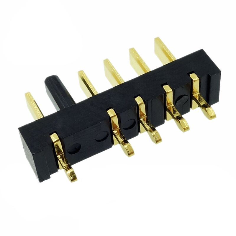 信音达 SYCBM02P5R1A 5Pin锂电公座｜17mm全功能BMS·180°直插·PA9T耐260℃·镀金≤8mΩ·中型设备首选-2