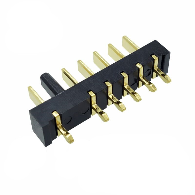 信音达 SYCBM02P6R1A 6Pin锂电公座｜19.5mm全功能BMS+冗余·180°直插·PA9T耐260℃·镀金≤8mΩ·高端首选-2