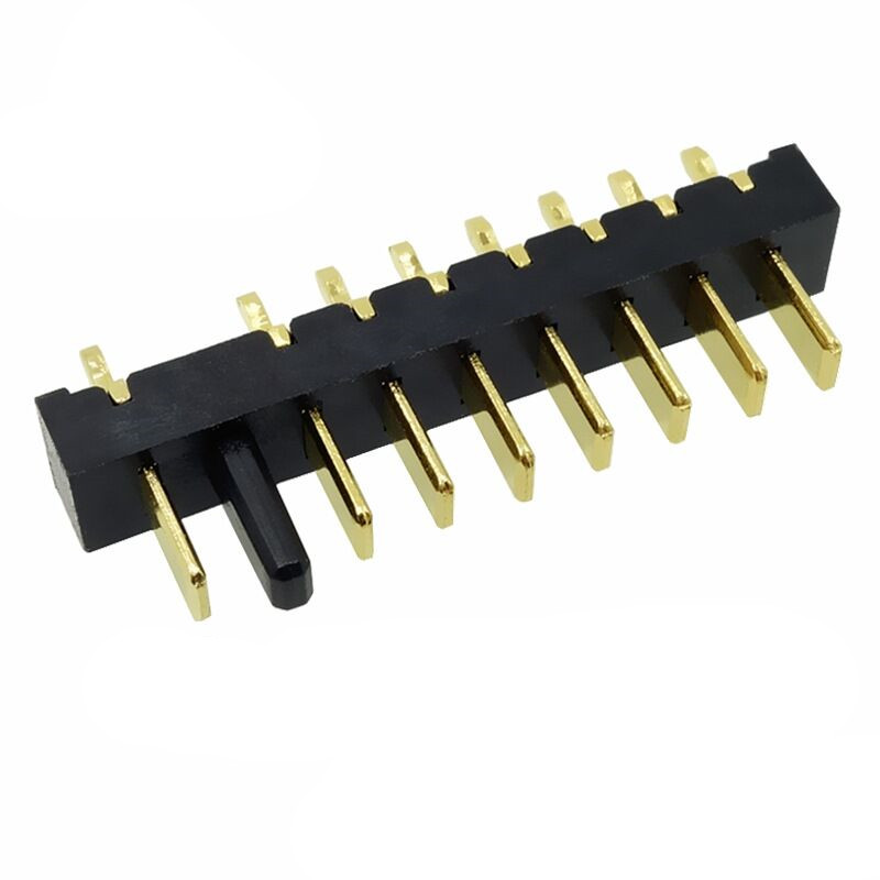 信音达 SYCBM02P8R1A 8Pin锂电公座｜24.5mm满配全维度·180°直插·PA9T耐260℃·镀金≤8mΩ·系统集成首选-2