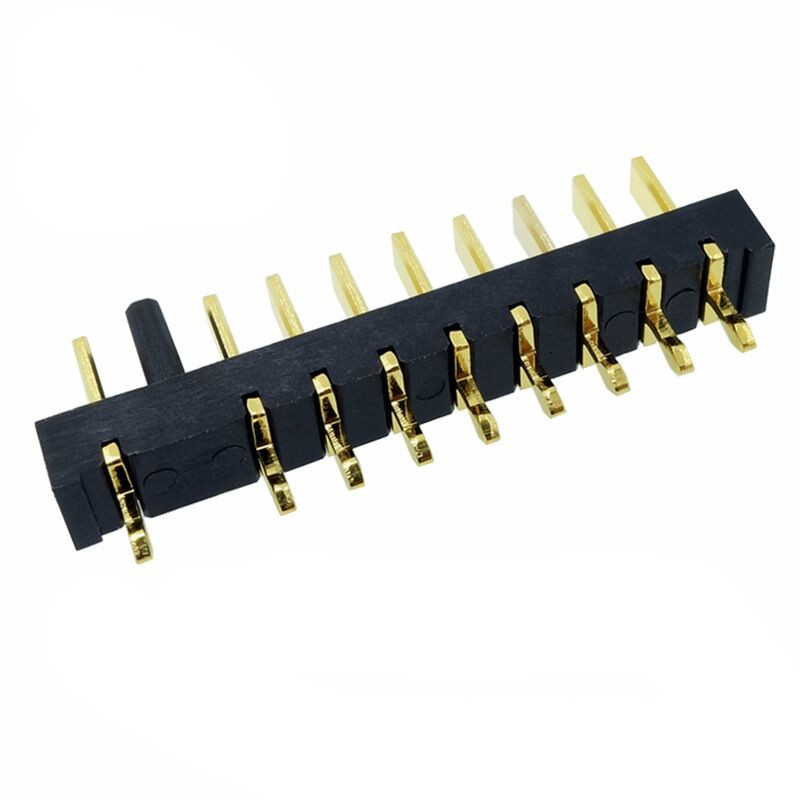 信音达 SYCBM02P9R1A 9Pin锂电公座｜27mm高密度单点集成·180°直插·PA9T耐260℃·镀金≤8mΩ·多协议融合首选