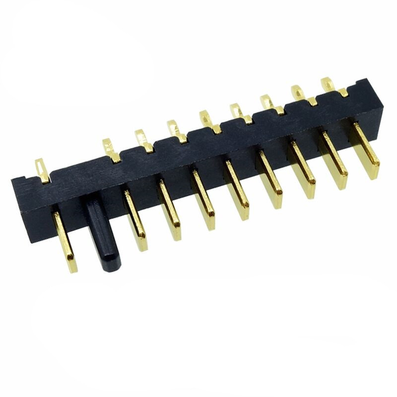 信音达 SYCBM02P9R1A 9Pin锂电公座｜27mm高密度单点集成·180°直插·PA9T耐260℃·镀金≤8mΩ·多协议融合首选-2