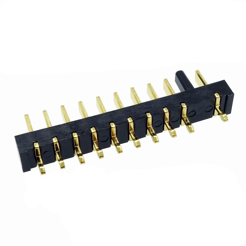 信音达SYCBM02P10R1A 10Pin锂电公座｜2.5mm防呆设计·5A单针载流·SMT贴片·PA9T耐260℃·镀金低阻-2