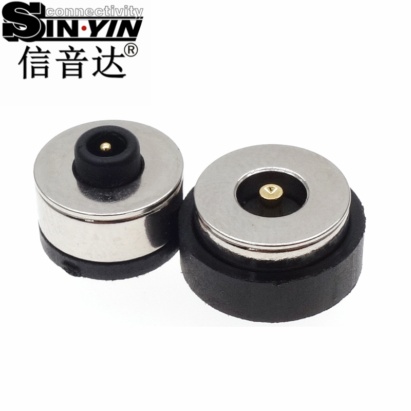 信音达SYC 12*10mm防错位磁吸连接器公母座｜5V/3A大电流PogoPin磁吸充电接口定制
