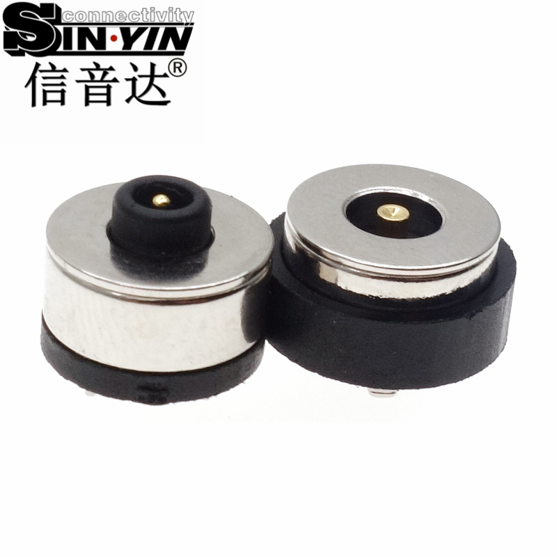 信音达SYC 12*10mm防错位磁吸连接器公母座｜5V/3A大电流PogoPin磁吸充电接口定制-2
