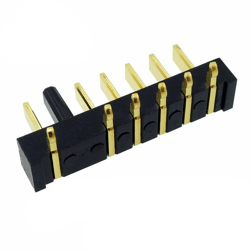 信音达 SYCBM02P6R4 6Pin锂电公座｜19.5mm极限紧凑·左防呆·PA9T耐260℃·镀金≤8mΩ·90°弯插·基础BMS首选-2