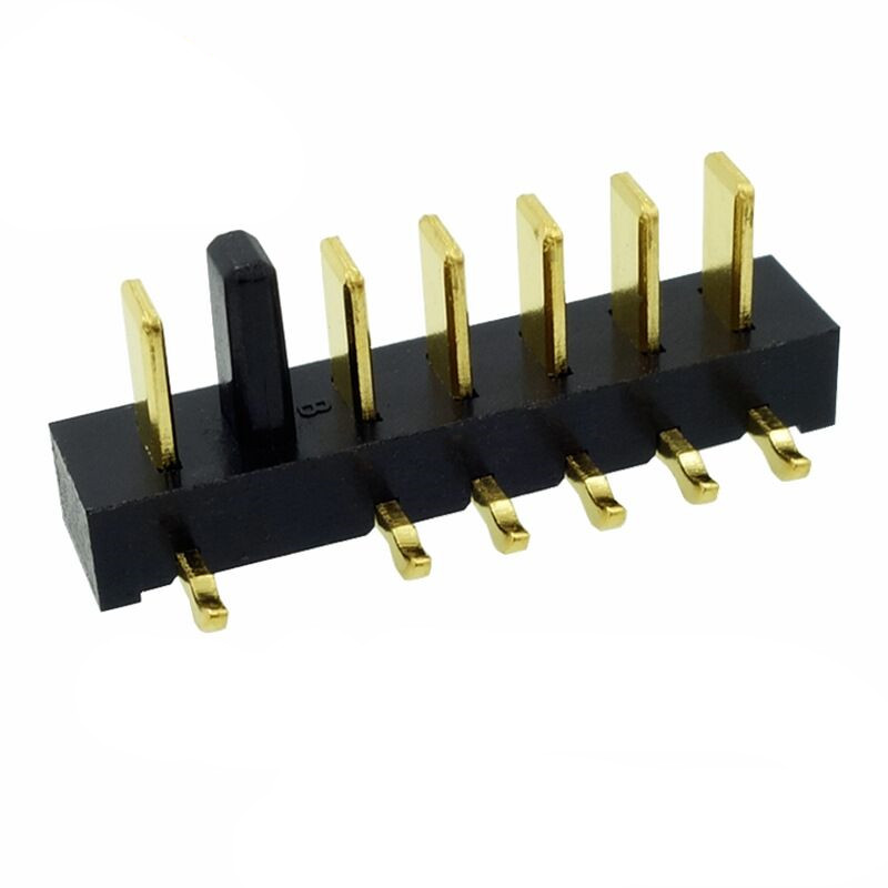 信音达 SYCBM02P6R4 6Pin锂电公座｜19.5mm极限紧凑·左防呆·PA9T耐260℃·镀金≤8mΩ·90°弯插·基础BMS首选-3