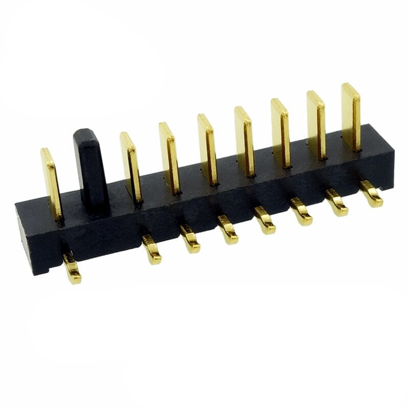 信音达 SYCBM02P8R4 8Pin锂电公座｜24.5mm黄金长度·左防呆·PA9T耐260℃·镀金≤8mΩ·90°弯插·标准BMS首选-3