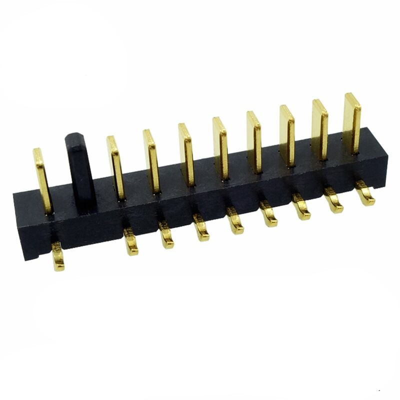 信音达 SYCBM02P9R4 9Pin 锂电公座｜27mm 紧凑长度·左防呆·PA9T 耐 260℃·镀金≤8mΩ·90°弯插·非对称信号首选-3