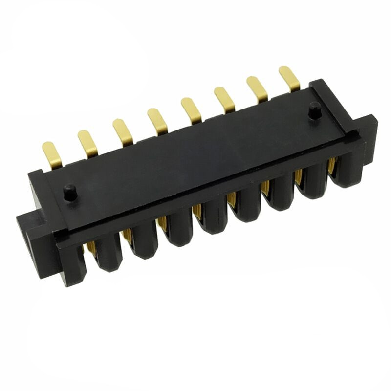 信音达 SYCBF04P8ASMT 8Pin锂电母座｜2.5mm黄金规格·PA9T耐260℃·镀金≤8mΩ·SMT带柱·BMS直连优选