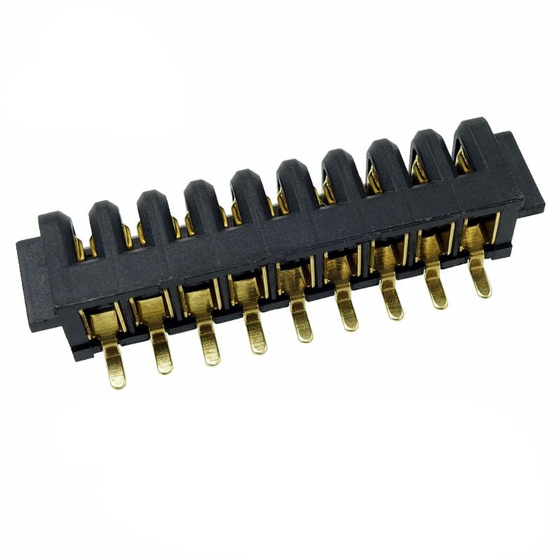 信音达 SYCBF04P9ASMT 9Pin锂电池母座｜PA9T耐260℃·镀金低阻·2.5mm间距·5A单针·SMT贴片带柱-3