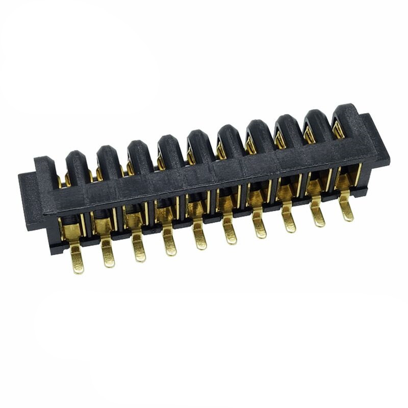 信音达 SYCBF04P10ASMT 10Pin锂电池母座｜PA9T耐260℃·镀金低阻·2.5mm间距·5A单针·SMT贴片带柱-3