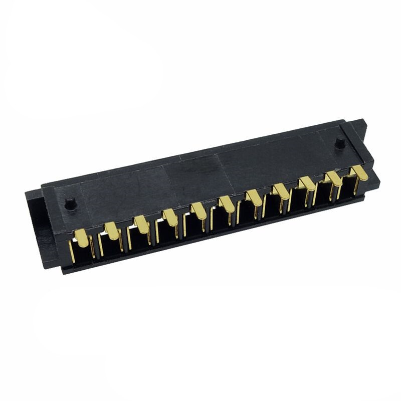 信音达 SYCBF04P11ASMT 11Pin锂电池母座｜PA9T耐260℃·镀金低阻·2.5mm间距·5A单针·SMT贴片带柱