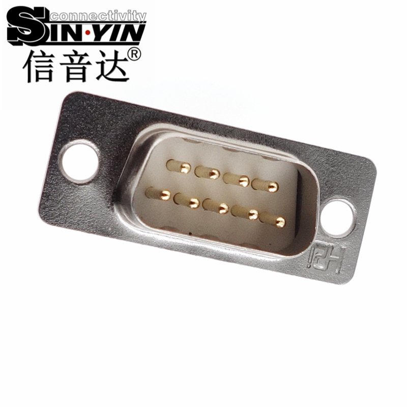 SYCDB9M 9Pin DB9 180度直插D-SUB公座连接器-2