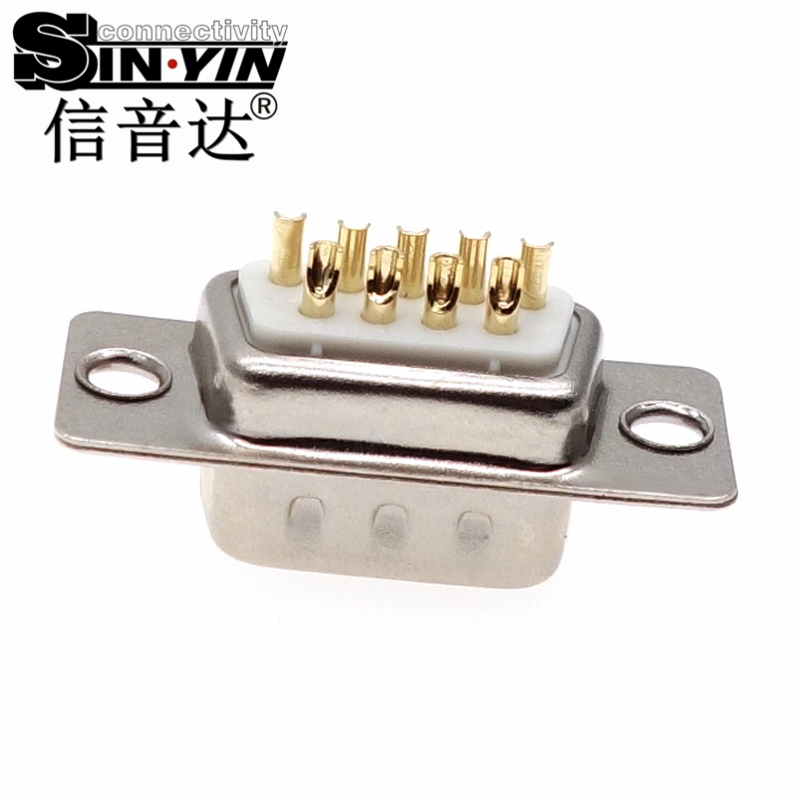 SYCDB9M 9Pin DB9 180度直插D-SUB公座连接器-5