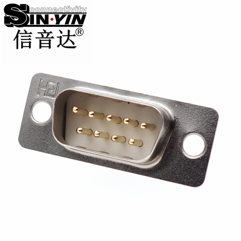 SYCDB9M 9Pin DB9 180度直插D-SUB公座连接器-3