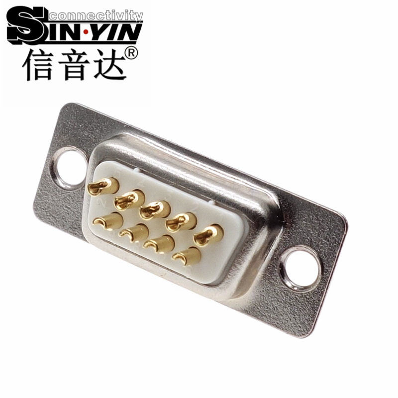 SYCDB9M 9Pin DB9 180度直插D-SUB公座连接器-4