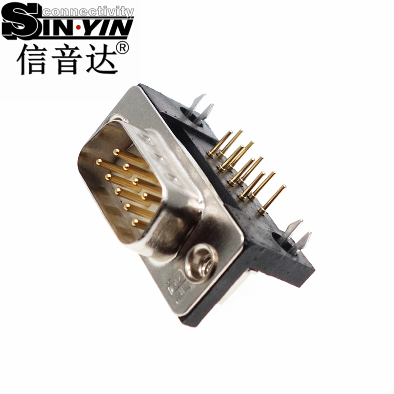 SYCDB9MR4 9Pin DB9 90度弯脚D-SUB公座连接器